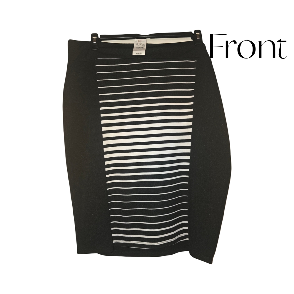Black Cut Out Pencil Skirt Knee-length for Night Out